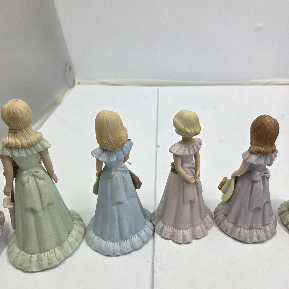 VTG Enesco Growing Up Birthday‎ Girls Blonde Doll Figurine Lot Set Ages 11-16